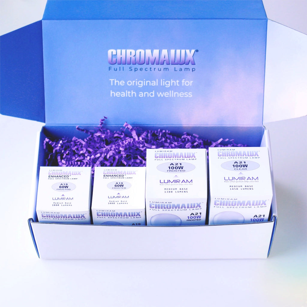 small full spectrum chromalux bulb bundle containing 4 standard bulbs